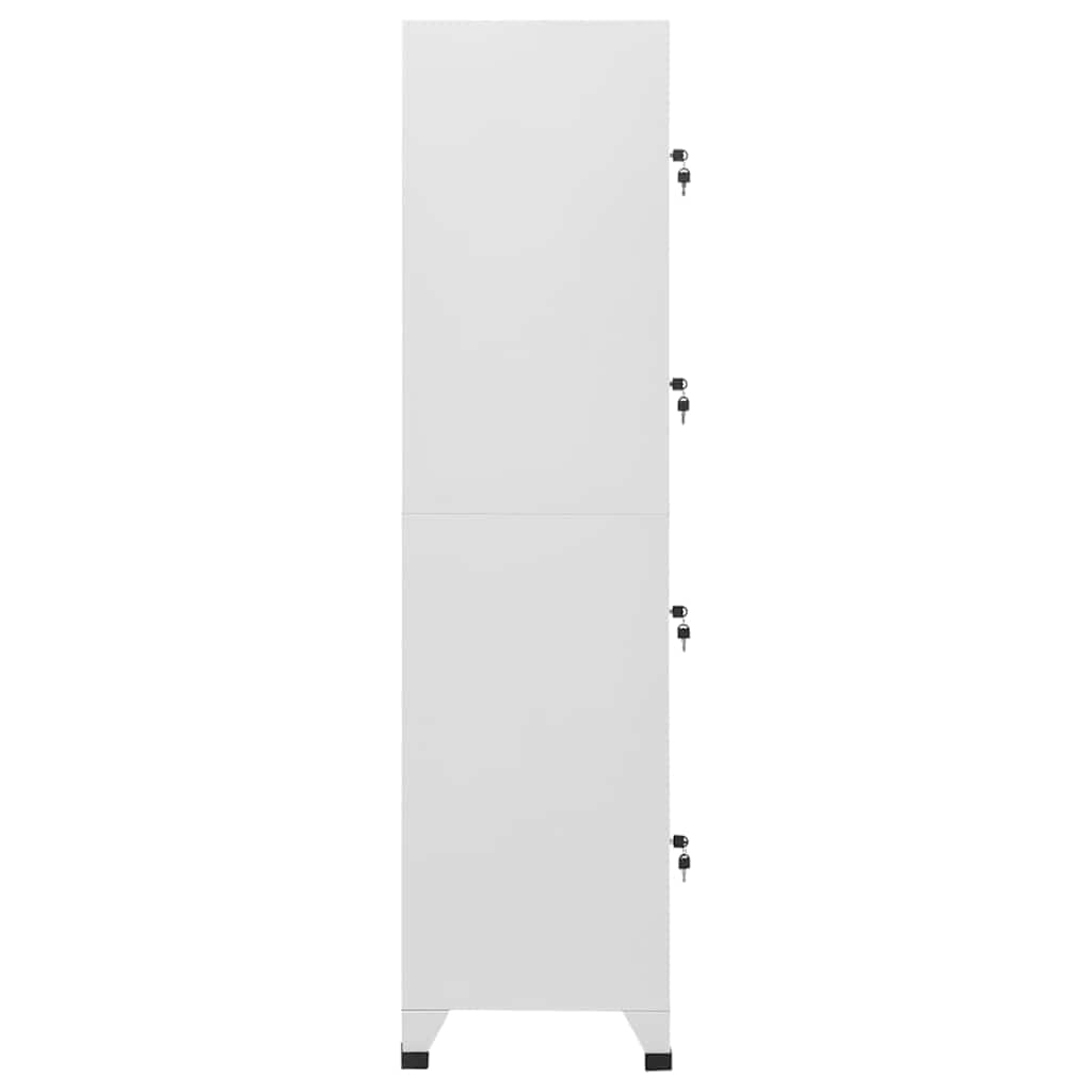 vidaXL Armadietto a 4 Comparti con Serrature 38x45x180 cm Mobiletto Armadio