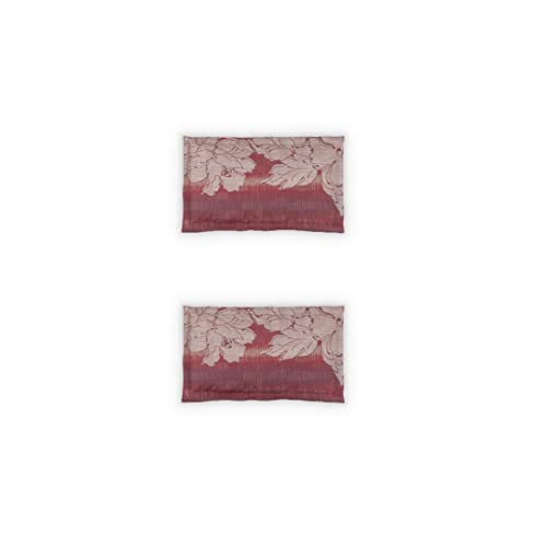 Image of DDECOR - Aleta 100% Cotton Double Bedsheet with 2 Pillow Covers, King Size, Red