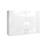 JD Greta 1000mm Kitchen Wall Cabinet with Door – Wall Unit – White Gloss – Modern Storage Cupboard