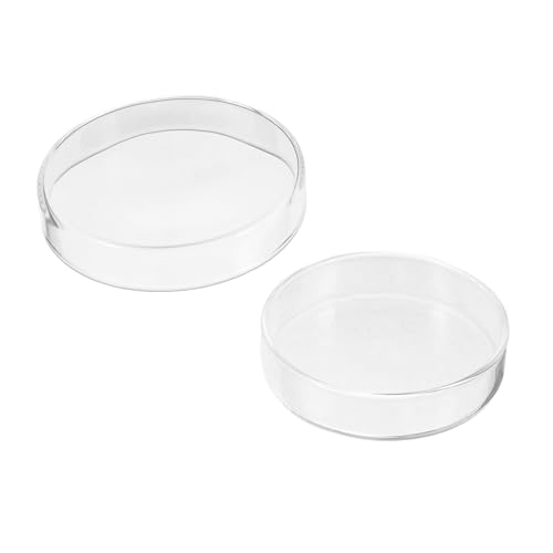 SOLUSTRE 1 Set Glass Petri Dish with Clear Lid for Cell Culture Laboratory Use Glass Petri Dish Tissue Culture Plate Glass Petri Tray Laboratory Supply