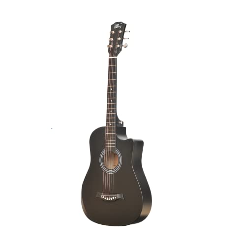 Image of BLUEBERRY VIP-382, Acoustic Guitar, Cutway Innovative design With Bag, Belt, String Set And 2 Picks - 38 Inch (Black)