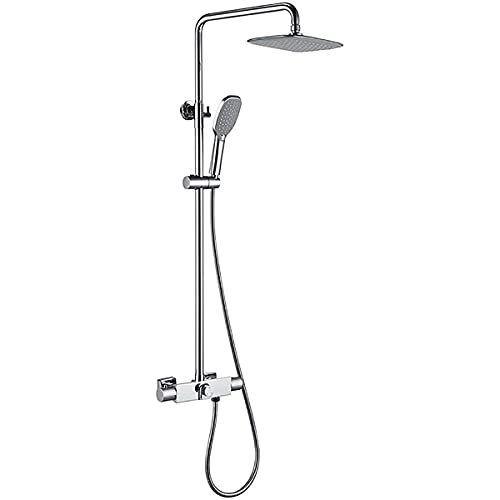 Robinetterie de douche en laiton massif avec mitigeur thermostatique mural