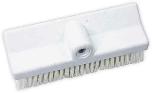 Image of SPARTA 40423EC02 Plastic Floor Scrub Brush, Wall Brush, Equipment Brush With Nonabsorbent Bristles For Industrial Kitchens, Hospitals, Commercial Cleaning, 10 Inches, White