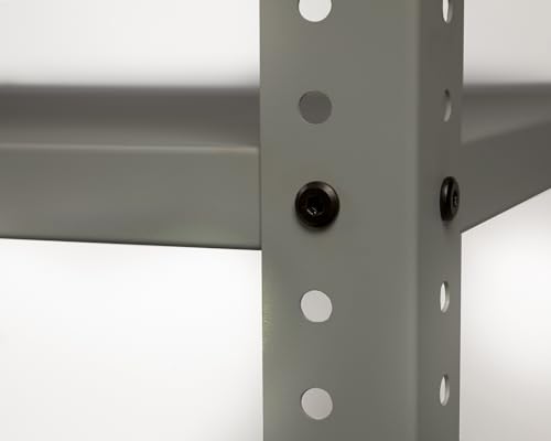 Ondis24 Werkbank 120cm Nobbi Pro Packtisch aus Metall, mit Arbeitsplatte, höhenverstellbare Einlegeböden, Justierfüße, Werktisch für Sparfüchse lichtgrau (85cm)