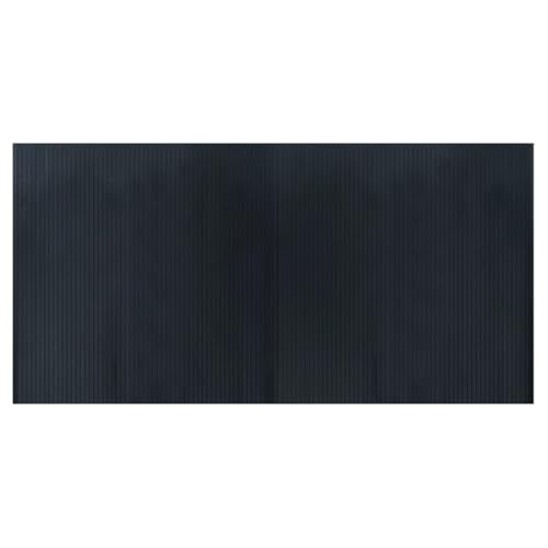 vidaXL Tapis rectangulaire Gris 100x200 cm Bambou, Tapis de Salon, Tapis rectangulaire, Tapis Moderne, Tapis de Chambre à Coucher, Tapis en Bambou
