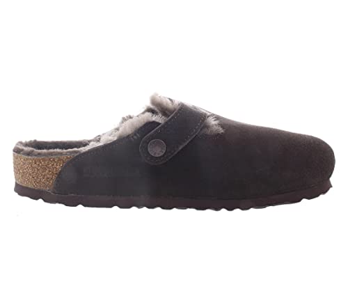 Image of Mocha Suede Boston Shearling by Birkenstock | Comfort Shoes