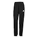 adidas Women's Train Essentials 3-Stripes Woven Pants, Black/White, L