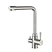 Grifo Osmosis 3 Vias Grifo de Cocina Acero Inoxidable Cepillado Grifo de Cocina Giratorio 360° Multifunción Griferia Cocina-B