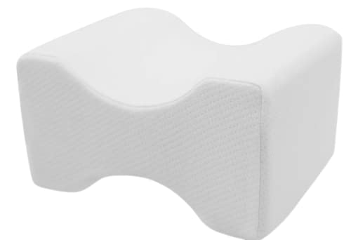 Contour Leg Pillow, Bedding Knee Pillow, Knee Pillow To Relieve Lower Back, The tapered leg pillow for better posture, ideal for side sleepers and a great night's sleep (White)