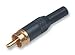 Deltron Components RCA (Phono) Audio/Video Connector, Plug, 1, Black, Metal Body, Gold Plated Contacts Rohs Compliant: Yes - 335-0000