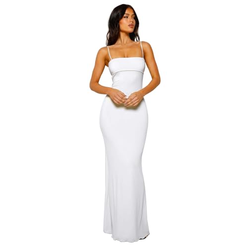 VANCOL Women's Cutout Backless Maxi Dress Sexy Sleeveless Tight Slip Spaghetti Strap Long Dresses...