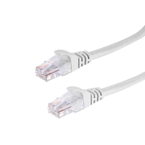 PrimeCables Cat6 Ethernet Cable 75ft Internet Cable 10Gbps Support Cat8 Cat7 Network, RJ45 Patch Cable Ethernet Bare Copper Network 550MHz UTP - White