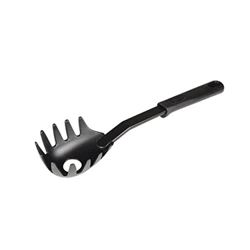 TrueCraftware- 11 3/8” Spaghetti Pasta Fork Nylon Heat Resistant Black Color- Kitchen Serving Fork Noodle Spoon Server Spaghetti Strainer Best Cooking Tools Spaghetti Spoon Pasta Spoon