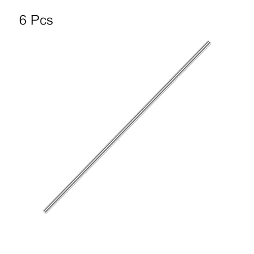 Image of uxcell 5mm x 450mm 304 Stainless Steel Solid Round Rod for DIY Craft - 6pcs