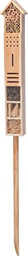 New Large Wooden Free Standing Insect Bugs Garden Hotel Home Bees Ladybird Nest Box House With Ground Spike