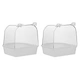 Mipcase Ba O Canario Uds De Accesorios Pequeña Vista Enjaulada Brids Pájaro Colgante Pájaros Loros Suministros para Periquito con Bañeras A De Derrames De Bañera Canarios Jaula