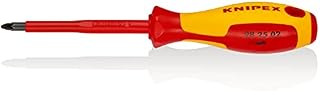 Knipex Screwdriver for cross recessed screws Pozidriv® burnished, insulating multi-component handle, VDE-tested 212 mm 98 25 02