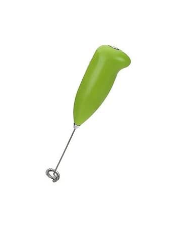 BRAUCHN Coffee Milk Frother Handheld | Drink Coffee Mixer with Stainless Steel Stand | Battery Operated Electric Foam Maker | Milk Foamer for Lattes | Frappe | Matcha | Hot Chocolate Green