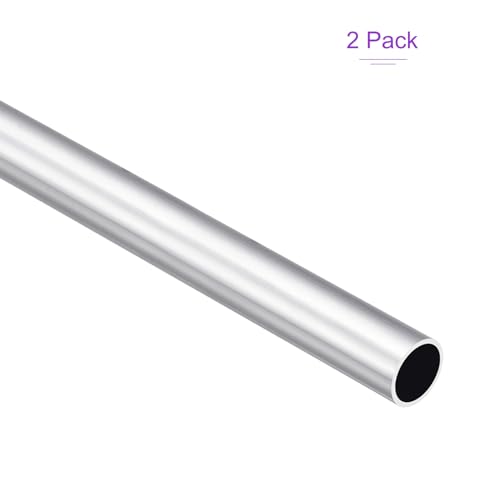 DMiotech 2er Pack (14mm Außendurchmesser x 12mm Innendurchmesser) 6063 Aluminium Rundrohr 300mm Länge Industriemetallrohr für Maschinenrahmenbau DIY-Projekte