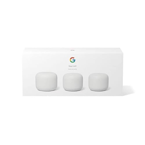 Google Nest Wifi Router 3 Pack ( One Router & Two Extenders) 2Ndgeneration 4X4 Ac2200 Mesh Wi-Fi Routers With 6600 Sq Ft Coverage (Renewed) #TOP6