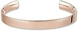 Thomas Sabo Damen-Armreif Roségold LOVE CUFF mit Gravur Silber vergoldet 8.8 cm - AR088-415-12-L
