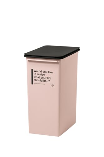 ライクイット (like-it) フタ付きゴミ箱 カフェスタイル プッシュオープンダスト スリム 深型 約25L 日本製 CFS-12 ピンク 片手で捨てられる ダストボックス 分別 ゴミ箱25L