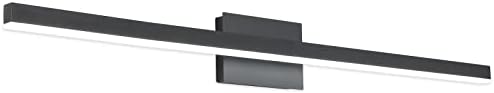 Joossnwell LED Vanity Light Black 47.2inch Modern Bathroom Lighting Fixtures Over Mirror Aluminum Wall Lights 30W 6000K