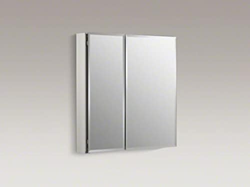 Miniatura 4 de KOHLER CB-CLC2526FS CLC - Plano 25 pulgadas de ancho x 26 pulgadas de alto dos botiquines con puertas espejadas bordes biselados aluminio anodizado