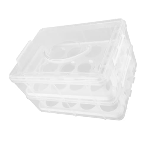 OUNONA Portable Cake Box Bakery Packaging Dual Layer Cupcake Carrier for Freshness Organization