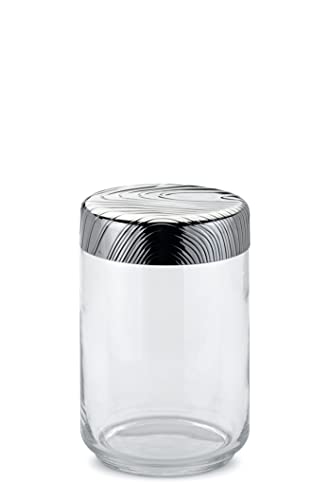 Alessi Veneer Jar with Hermetic lid, 100 cl, steel