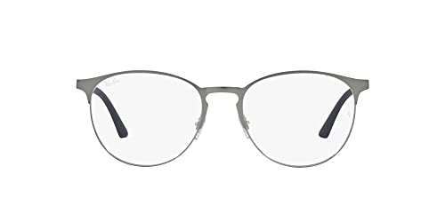 Ray-Ban Unisex RX6375 Round Prescription Eyewear Frames, Matte Gunmetal On Gunmetal/Demo Lens, 51 mm - image 1
