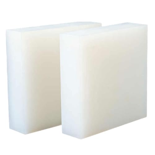SHOUCAN 2Pcs White Square Silicone Rubber Block, 100×100mm Solid Block Thickness 10-25mm for Industry, Mechanical Fittings, Home,100×100×15mm