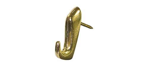 Image of Hillman 122206 Push Pin Hangers, Brass, 5-Pk. - Quantity 5
