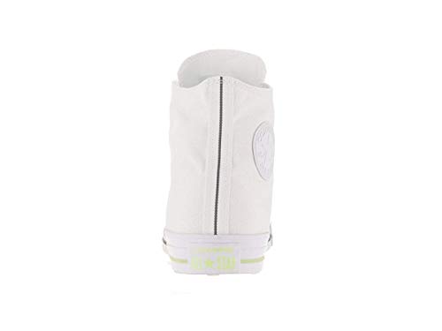 Image of Converse Unisex Chuck Taylor All Star Canvas Hi-Top Trainers, Blanc Noir Bianco Volt Nero, 5