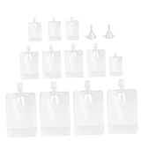 NUOLUX 1 セット 自己支持型ノズルバッグ sup バッグ 折りたたみ式ウォーターボトル 熱フラスコ水筒 ジュースバッグ 旅行酒ポーチ プラスチック製の水筒 酒用のプラスチックフラスコ ペ