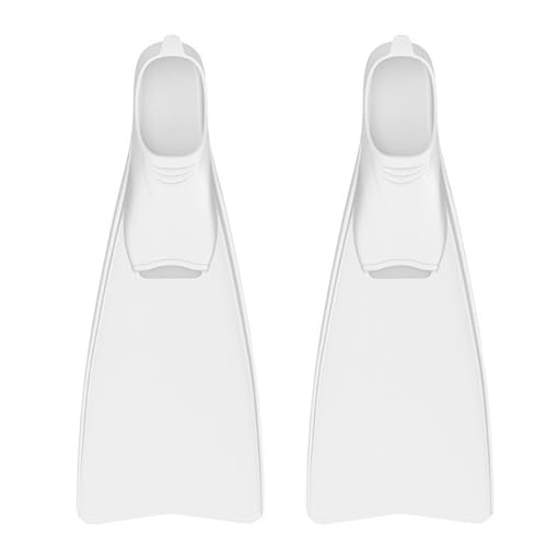Meiliyizu Swimming Fins, Scubas Diving Gear Full Foot Swim Flexible Fins for Snorkeling Swimming Diving Training Fins Comfortable Swim Flippers, White ml code