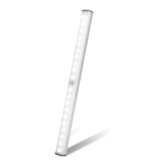 LED-skåpljus, människokroppsinduktionsnattlampa, långrörelsesensorljus, laddningsbart batteri utan kabelpasta, med magnetadsorption. (Color : White, Size : 15cm)