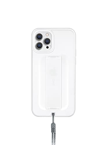 UNIQ HELDRO - Coque de Protection Robuste avec Lanière de Maintien et Sangle Solide - Résistance aux Chutes et aux chocs (iPhone 12 Pro Max, Givre)