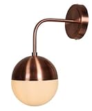 UL Listed American Mantle Wall Light Sconce Rose Gold Finish with Milky Glass - Single Bulb