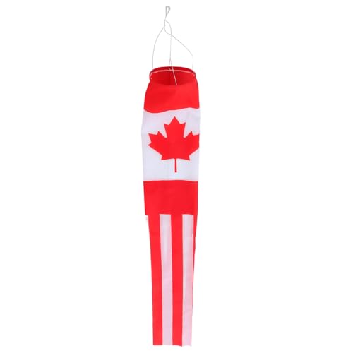 Canada Flag Hanging Windsock Cloth Outdoor Decor for Porch Trees