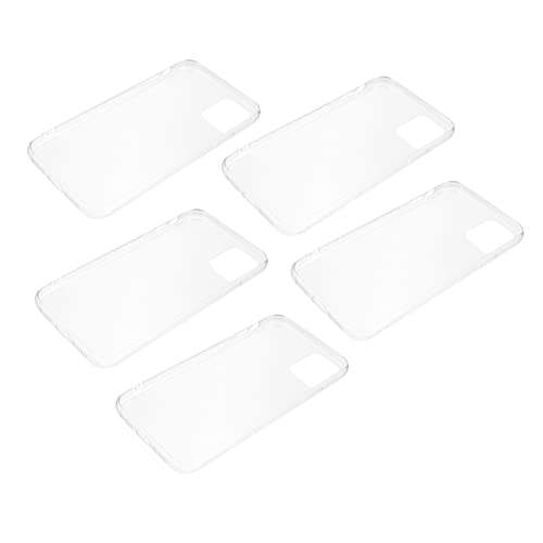 Gatuida 5PCS DIY Sublimation Blank Phone Case Compatible with iPhone Protective Transparent Cover for Custom Epoxy Resin Craft Shock Resistant Mobile Shell for Decoration