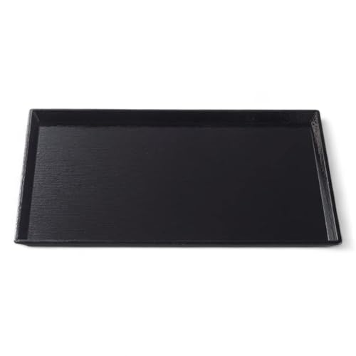 J-kitchens お盆 尺1 清流長手 トレー ( 盆 トレイ おぼん ) 黒 ブラック 34cm 漆器 ( ABS 樹脂 ) 日本製