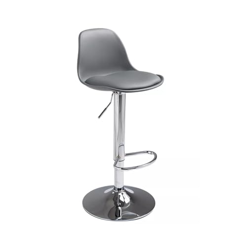 Moderno taburete de bar giratorio con respaldo, altura ajustable, diseño simple para cocina, comedor, recepción, cajero y asiento de mesa