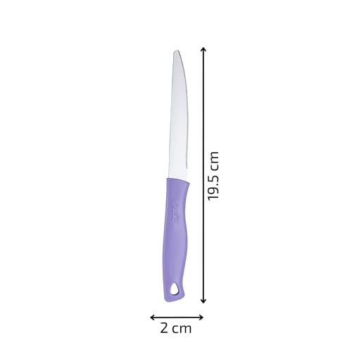 Image of Anjali 4-Piece Kitchen Tool Set - 1 Knife, 1 Peeler, 1 Chopping Board, 1 Lighter - Ideal for Cooking, Food Prep, and Various Uses for Home & Kitchen- Purple