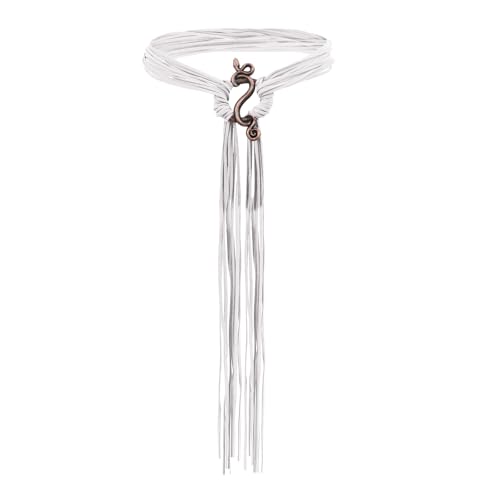 MioCloth Viking Troll Cross Belt Medieval Extra Long Rope Ring Knotted Belt Norse Witch Costume Accessory for Women