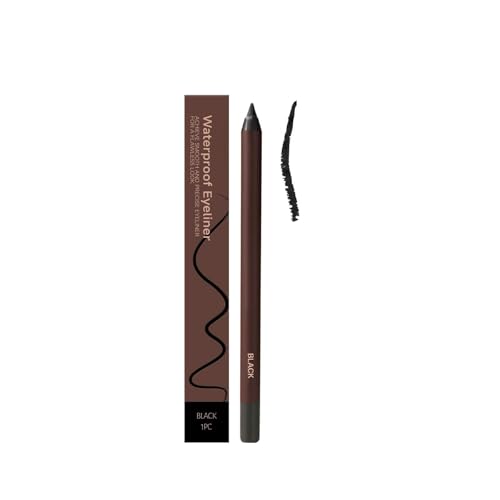Delineador de ojos resistente al agua durante 24 horas, delineador de ojos a prueba de manchas y de larga duración, seguro para ojos sensibles, delineador de ojos de secado rápido (Black)