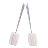 Abaodam 2個持ち手付き洗浄ブラシ 掃除用ブラシ キッチン ボトル カップ用 丈夫な設計 長いハンドルで奥まで清掃可能 軽量