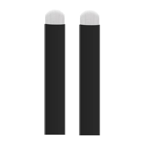 Micro cuchillas U18 de 18 pines de 0,18 mm de acero inoxidable 316, agujas de microblading desechables manuales para cejas, 30 unidades