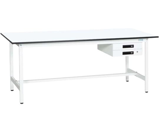 サカエ 軽量作業台 KAタイプ/耐荷重180kg/メラミン天板/引出付/固定式 W1800&times;D900&times;H740mm KA-189BM