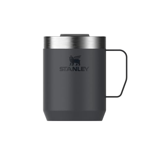 STANLEY Classic Legendary Camp Mug Termo Café 0.23L - 1 Horas Caliente - 2 Horas Frío - Vaso Cafe para Llevar - Apta Para Lavavajillas - Vaso Termico de Acero Inoxidable - Black 2.0